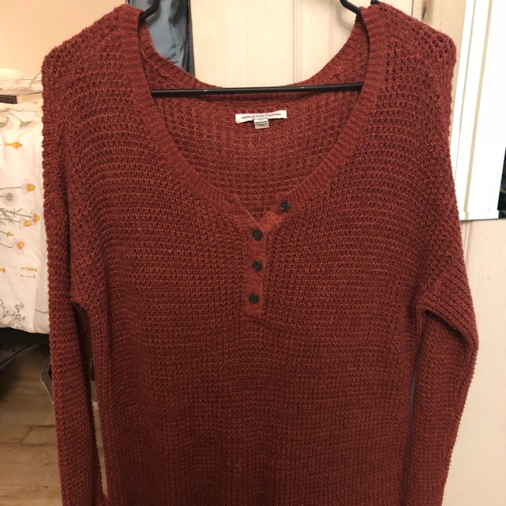 AMERICAN EAGLE WAFFLE BUTTON UP